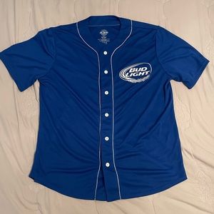 Bud Light 2014 Baseball Jersey NWOT Promo Size L